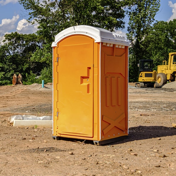 can i customize the exterior of the portable restrooms with my event logo or branding in Freeman Spur